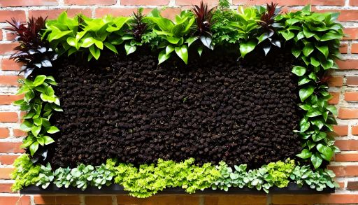 A living wall built with repurposed coffee grounds.